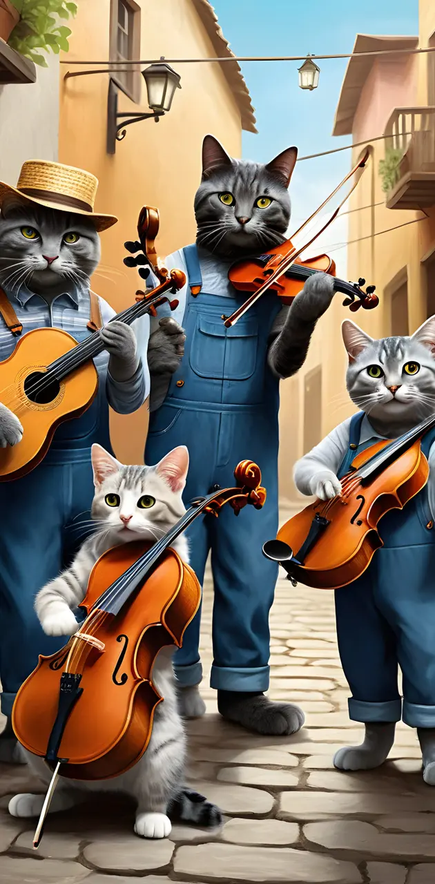 Hillbilly Cats in a Bluegrass Alley Cat Band