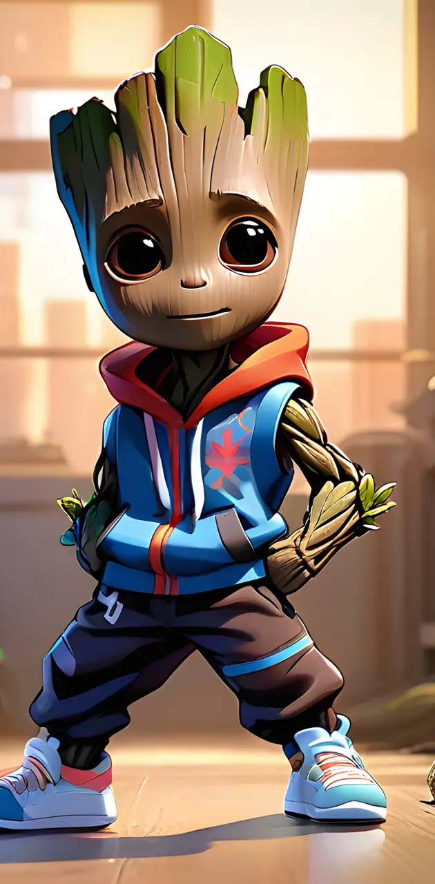Groot with clothes