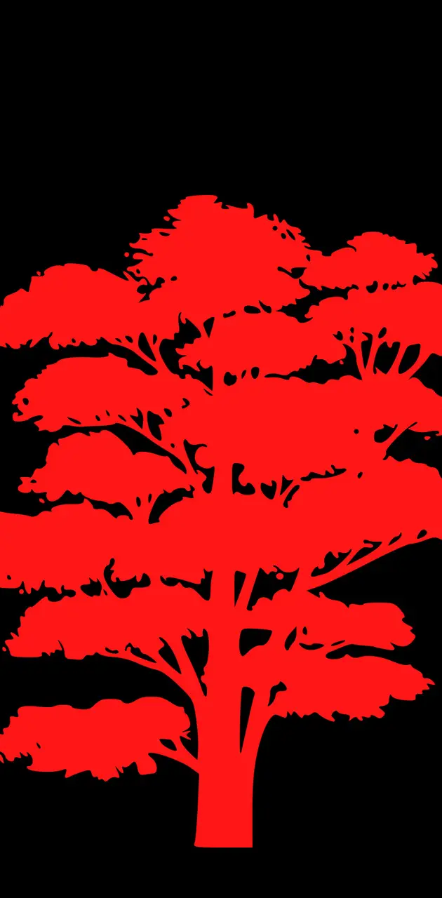 red big tree