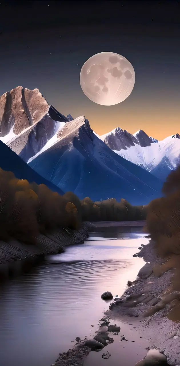 moon mountains land