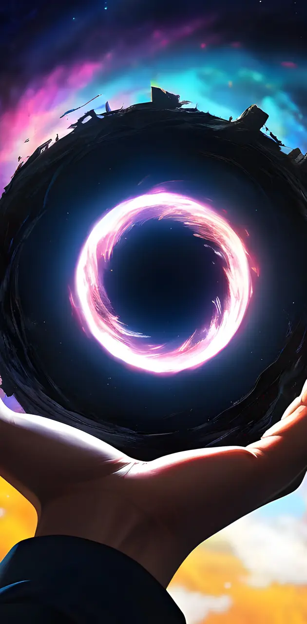 Blackhole held up by hand
