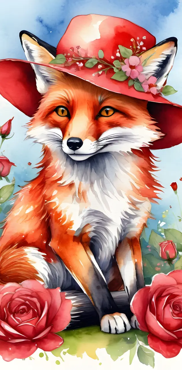 a fox wearing a crown