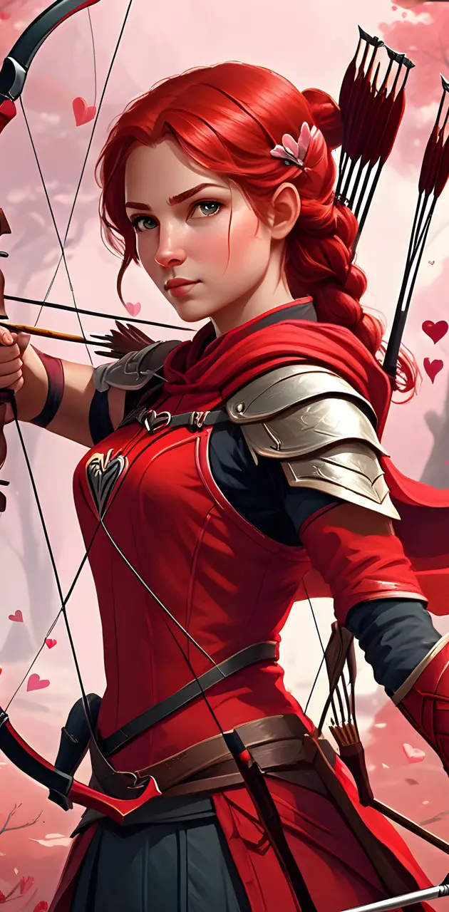 Love Red Female Archer