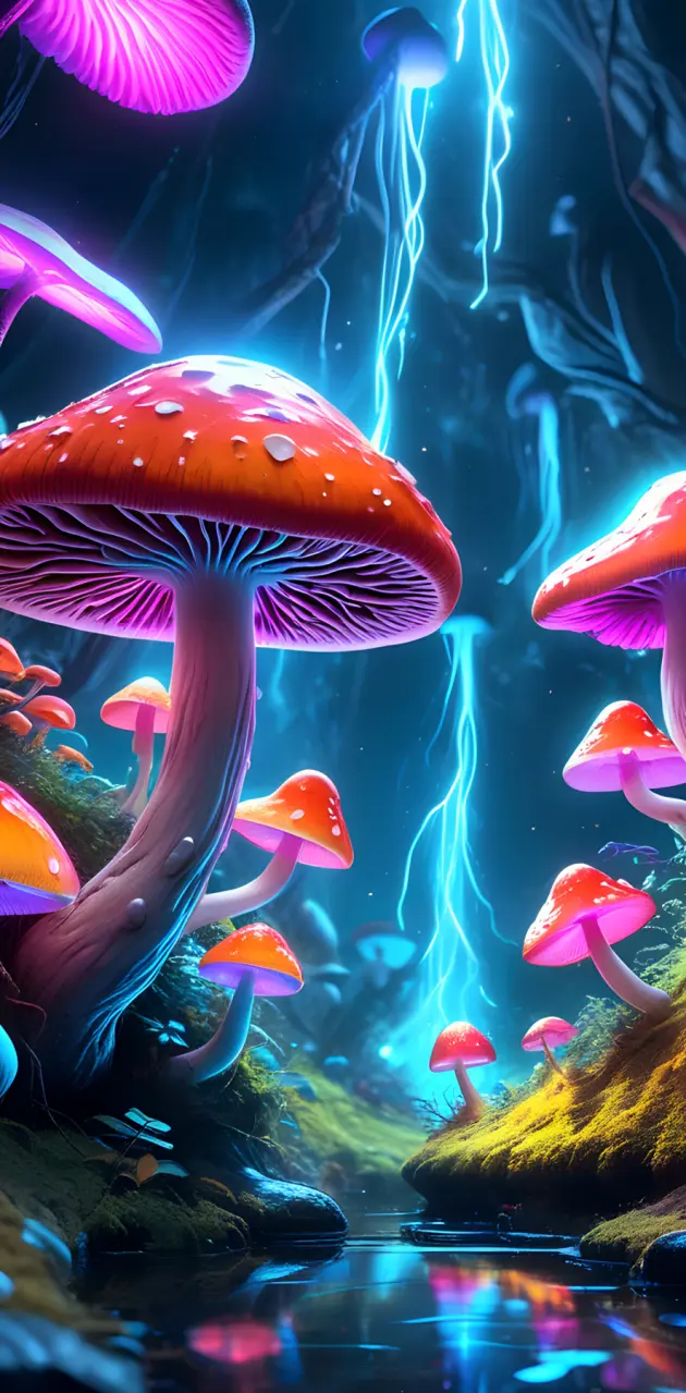luminous mushrooms 