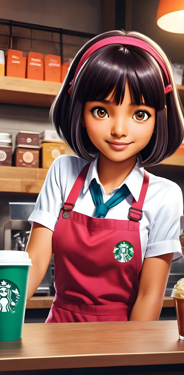 Dora is now a barista