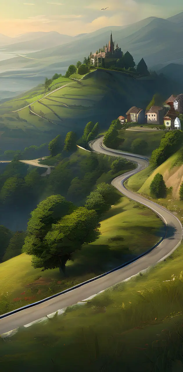 a hillside road