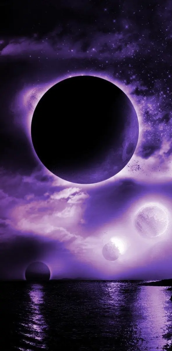 Download Dark Purple Aesthetic Night Moon Wallpaper