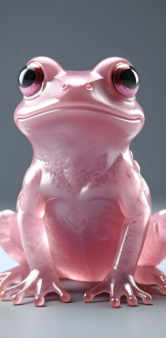 rose quartz frog