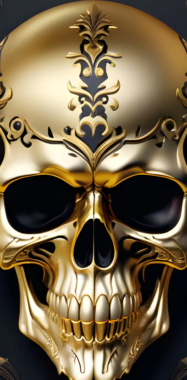 Big gold skull