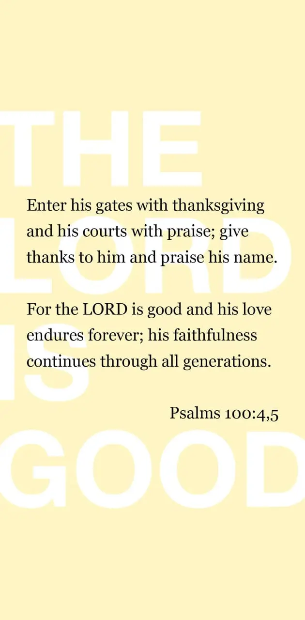 Psalm 100:4-5