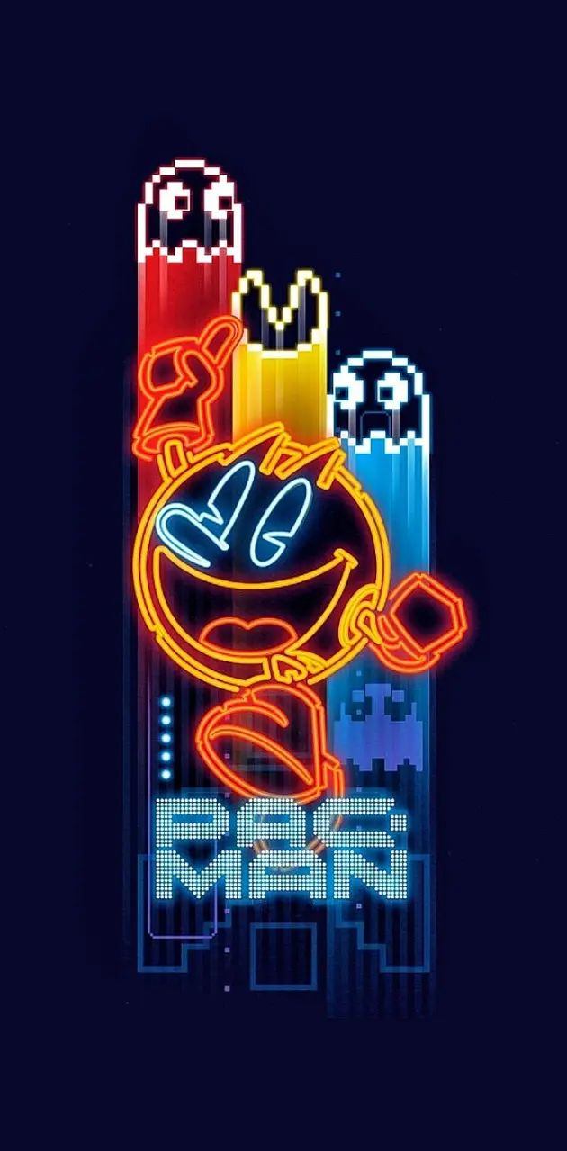 Pac Man Neon