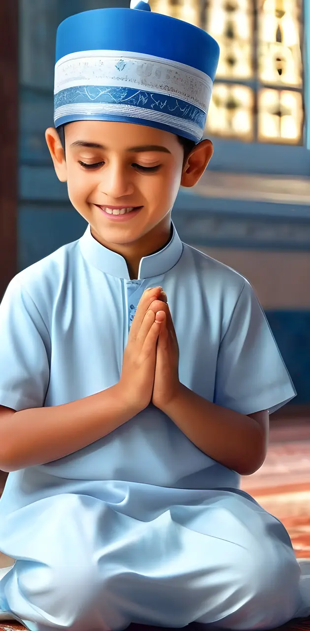 child pray