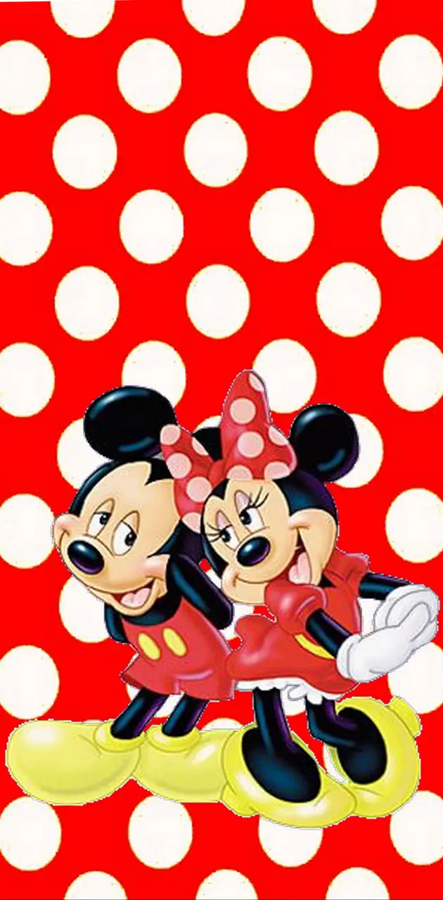 Download In Love Couples Minnie And Mickey Wallpaper