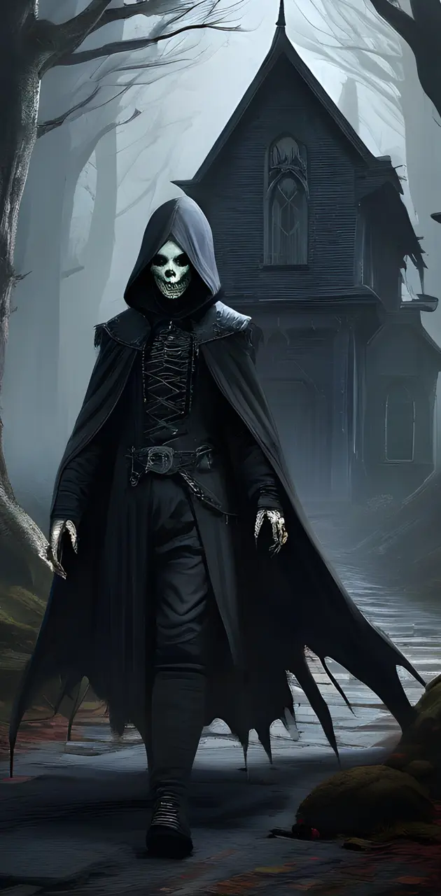 Goth skull horror