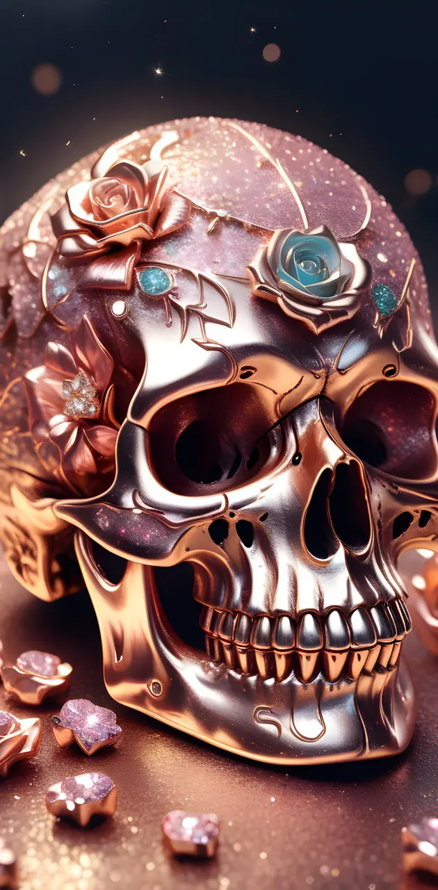 rosegold skull