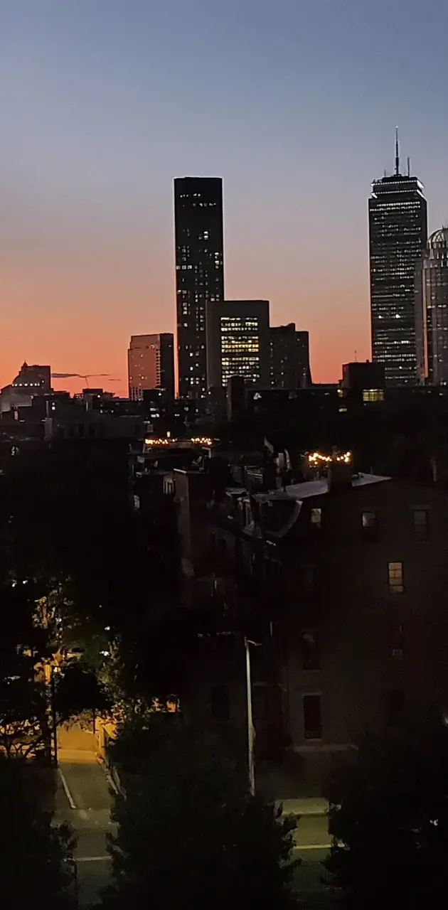 Downtown Boston sundow