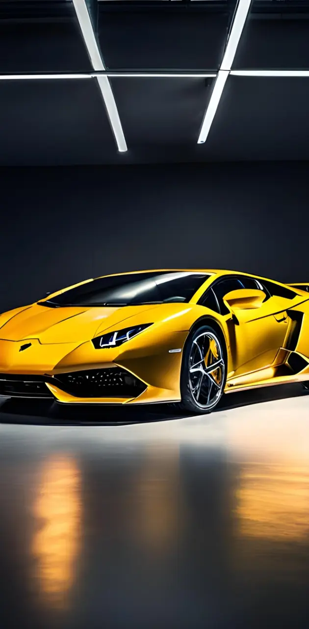 Yellow Lamborghini 