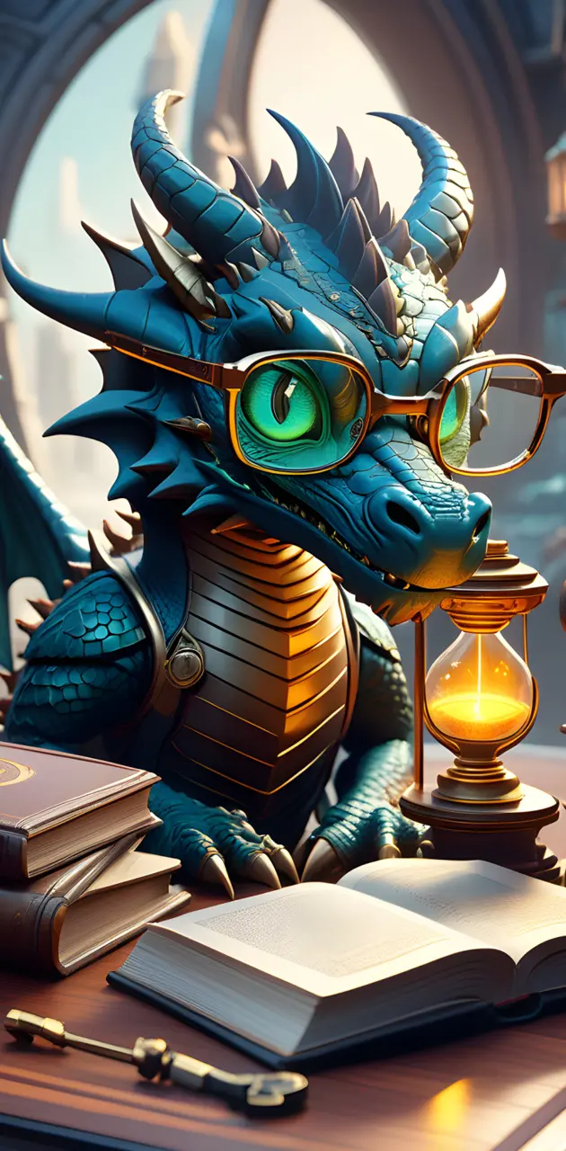 Robot Librarian Dragon