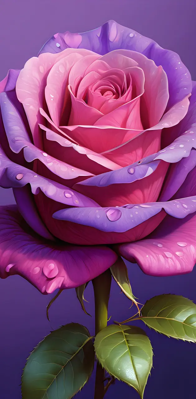 purple and pink rose
