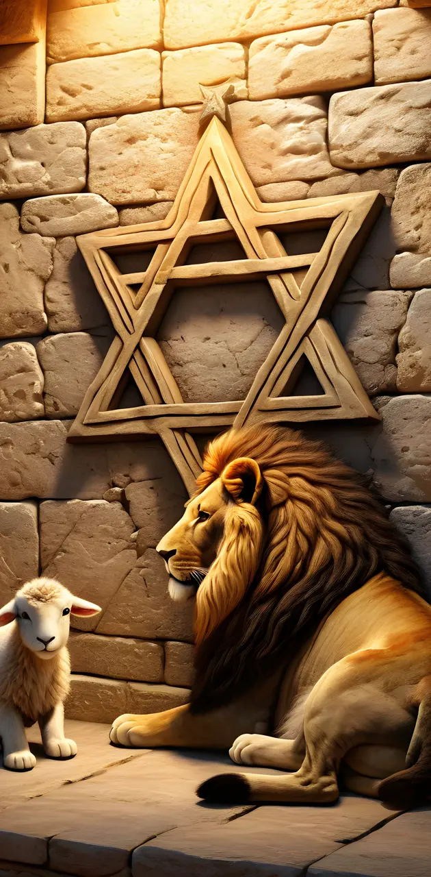 Lion Lamb Israel Wall part2