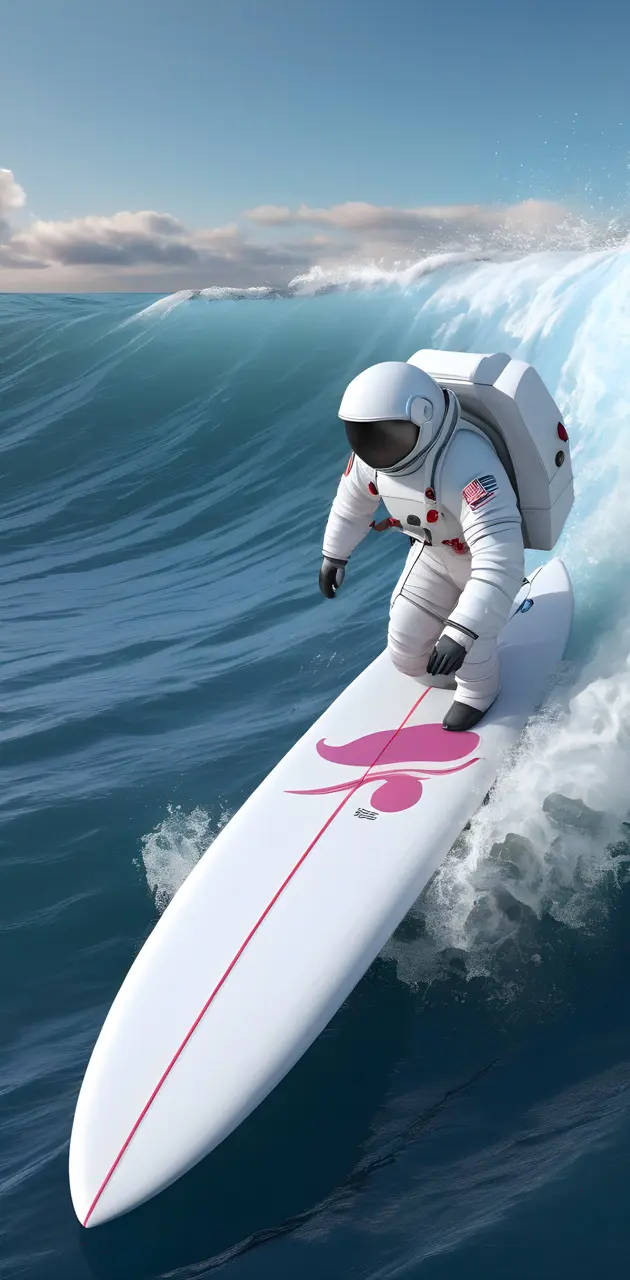 astronaut surfing