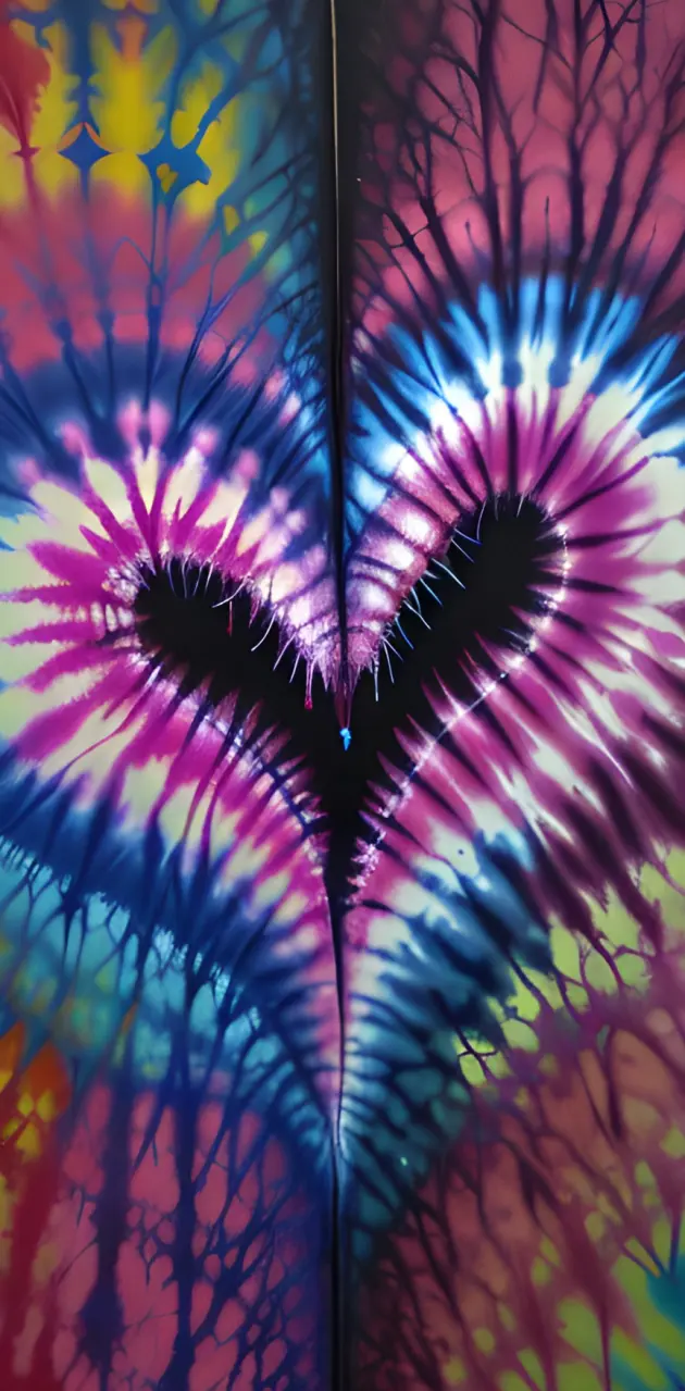 Tie dyed heart