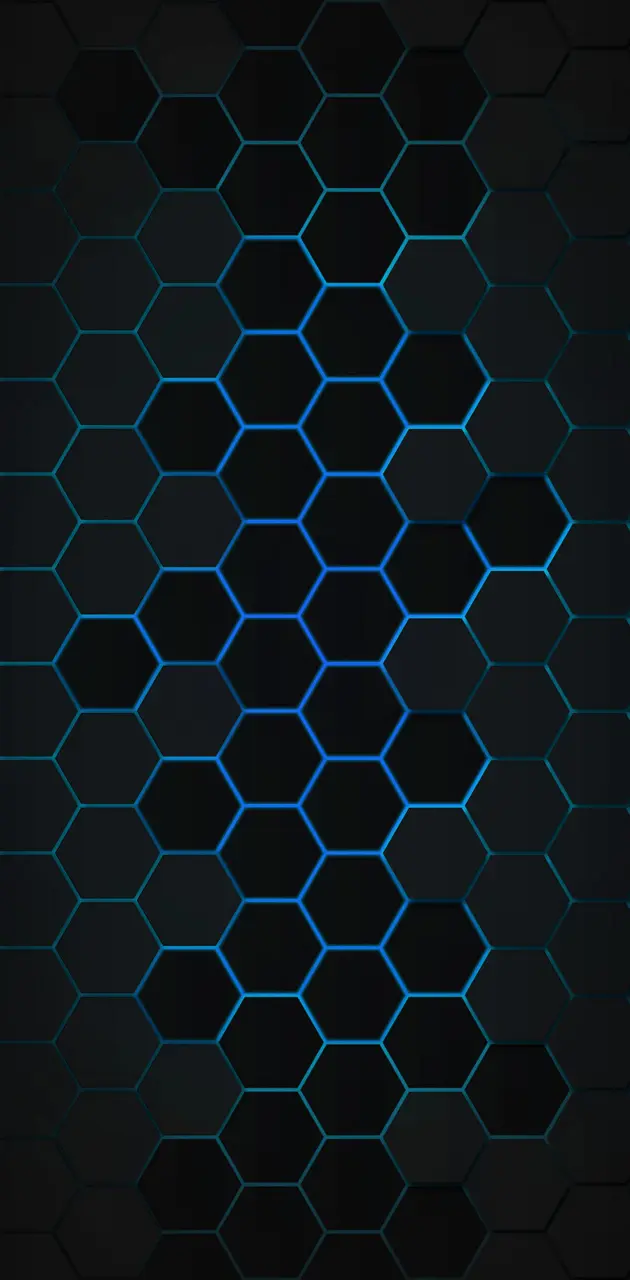 Blue Hive Wallpaper,  Hexagons, Art, Honeycomb, Glowing