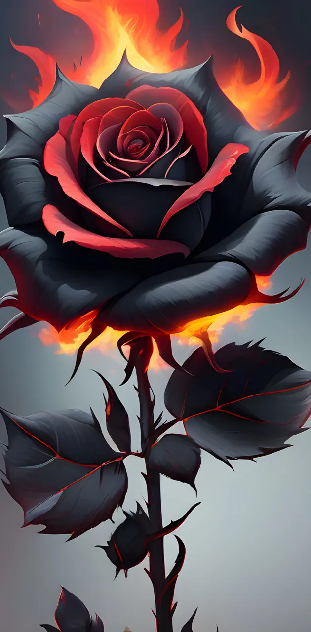 a red rose with black background