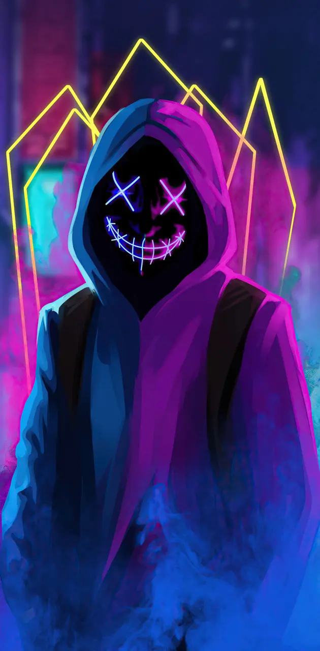 Mask neon guy