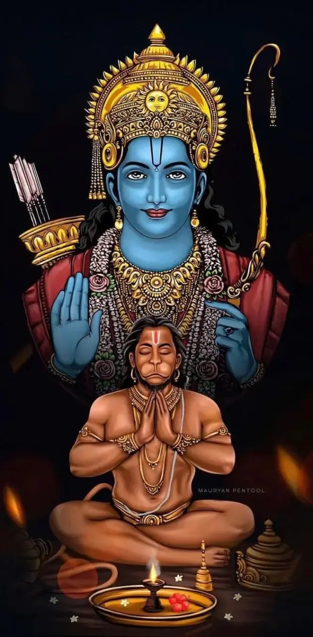 Lord Rama and Lord Hanuman