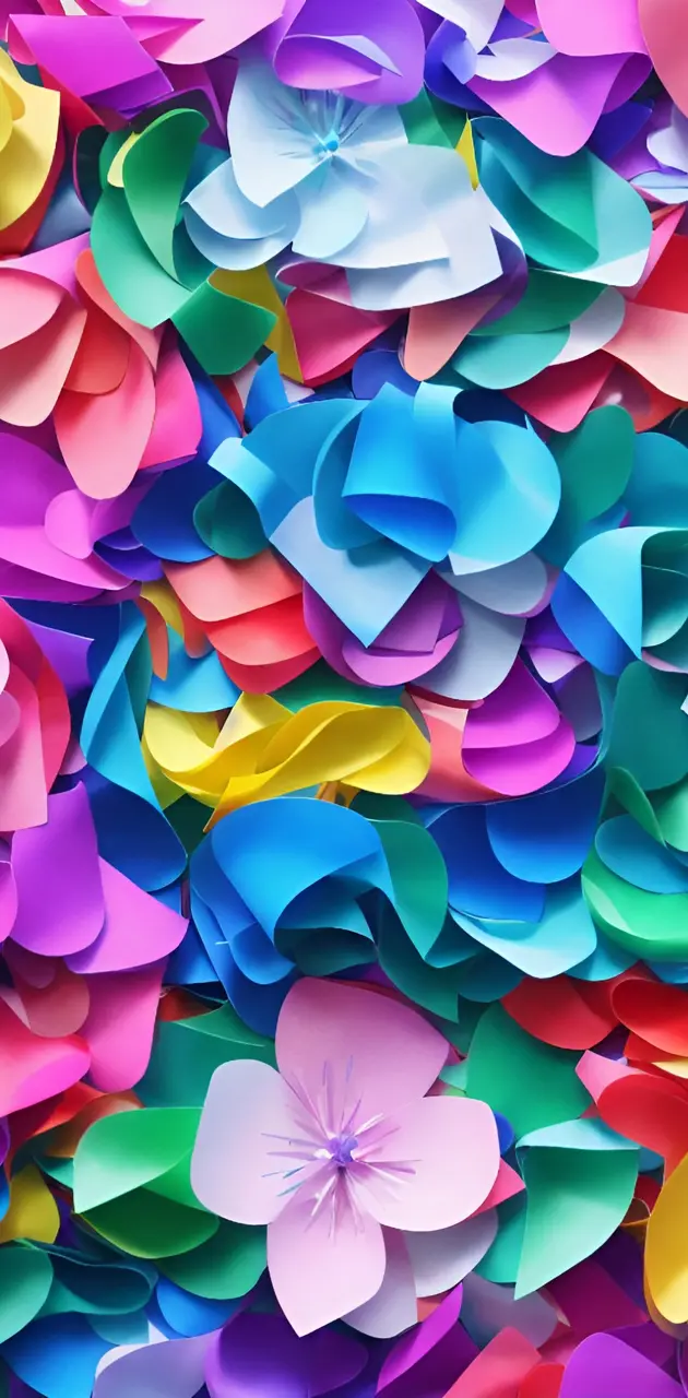 Paper flowers abstract