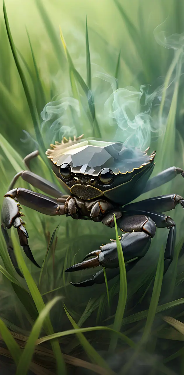 Crab in crabgrass