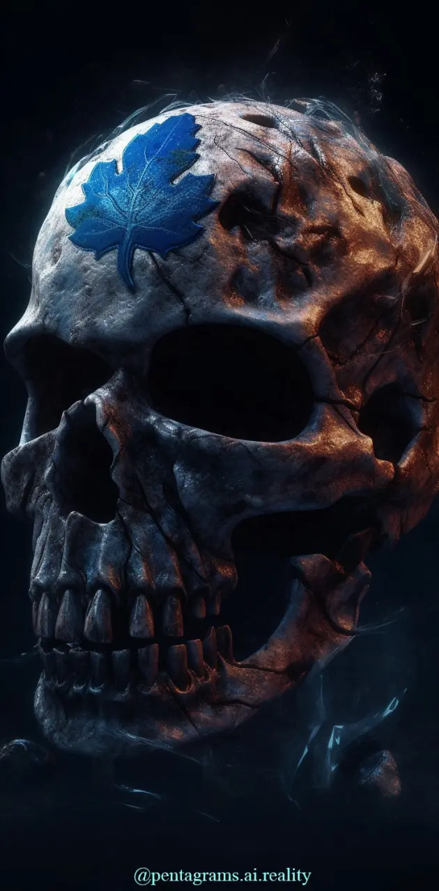 Maple Leafs Skull 666