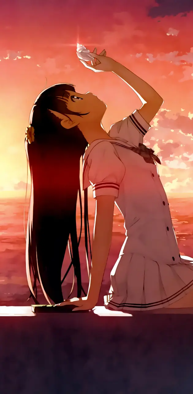 Anime Girl Sunset