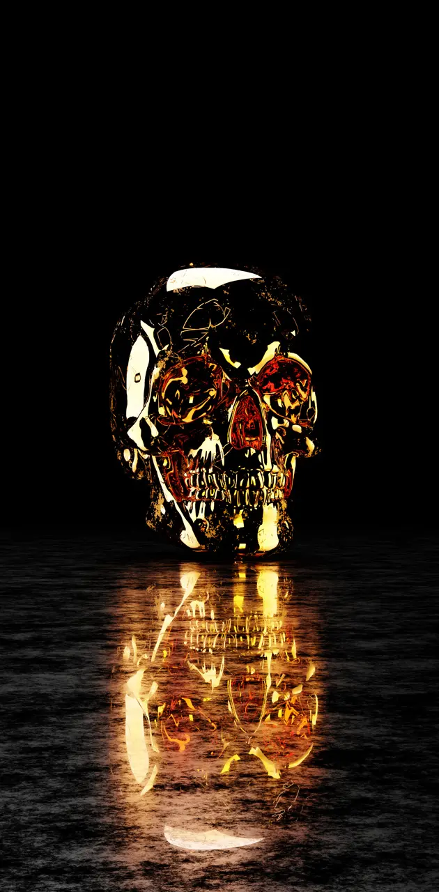Gold Skull render 