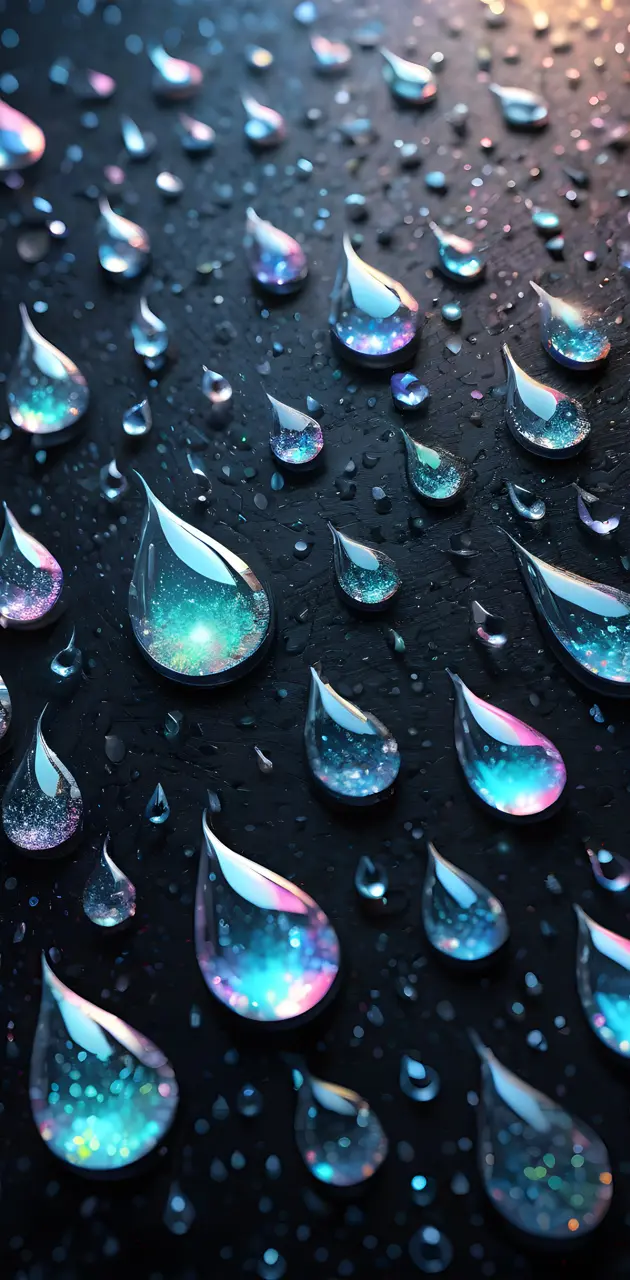 crystal water drops