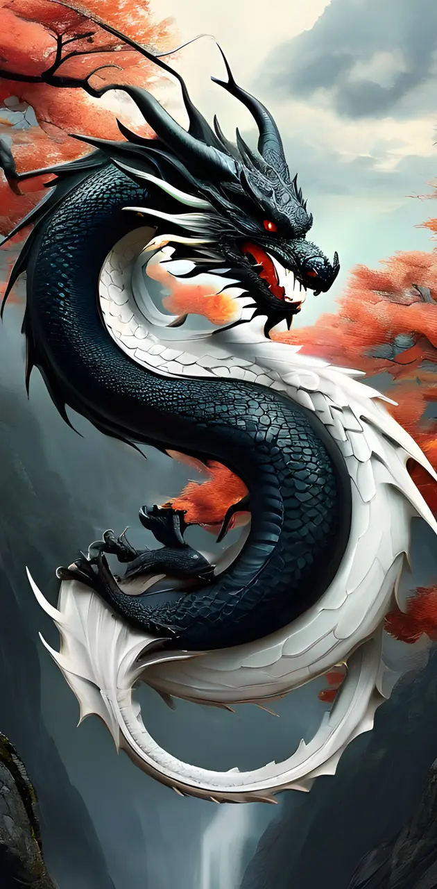 Yin yan dragon