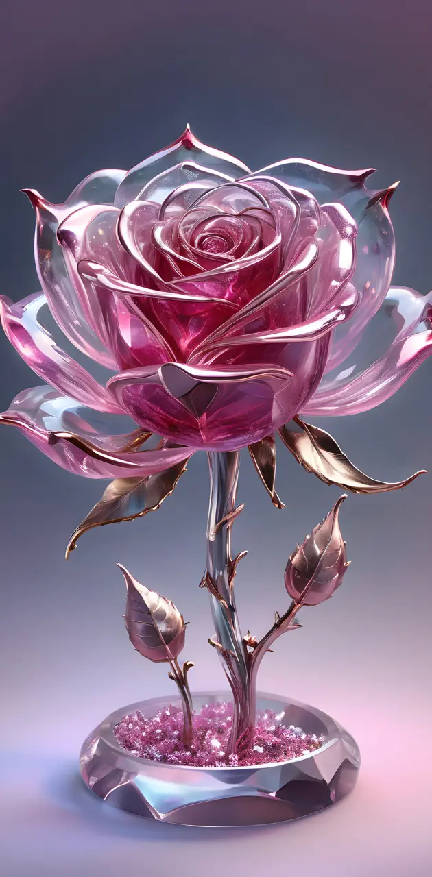 maroon glass rose