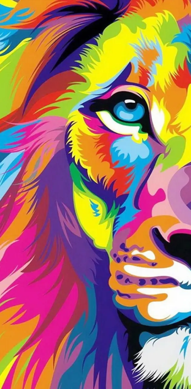 colorful tiger face wallpaper