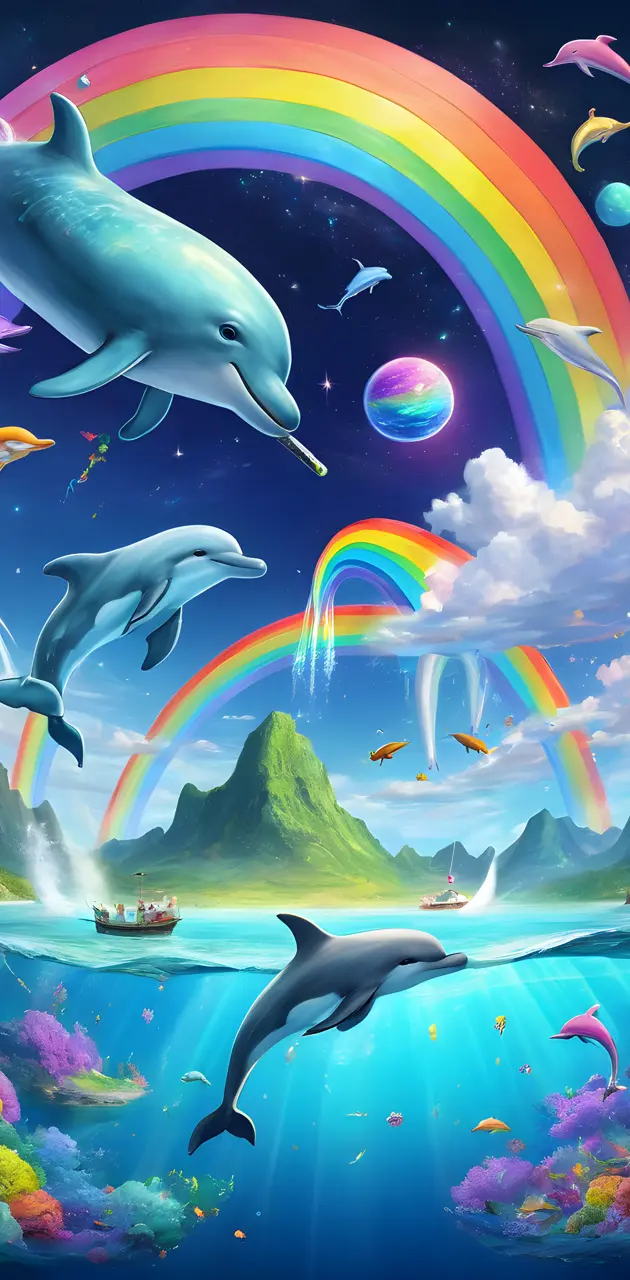 rainbows with animals