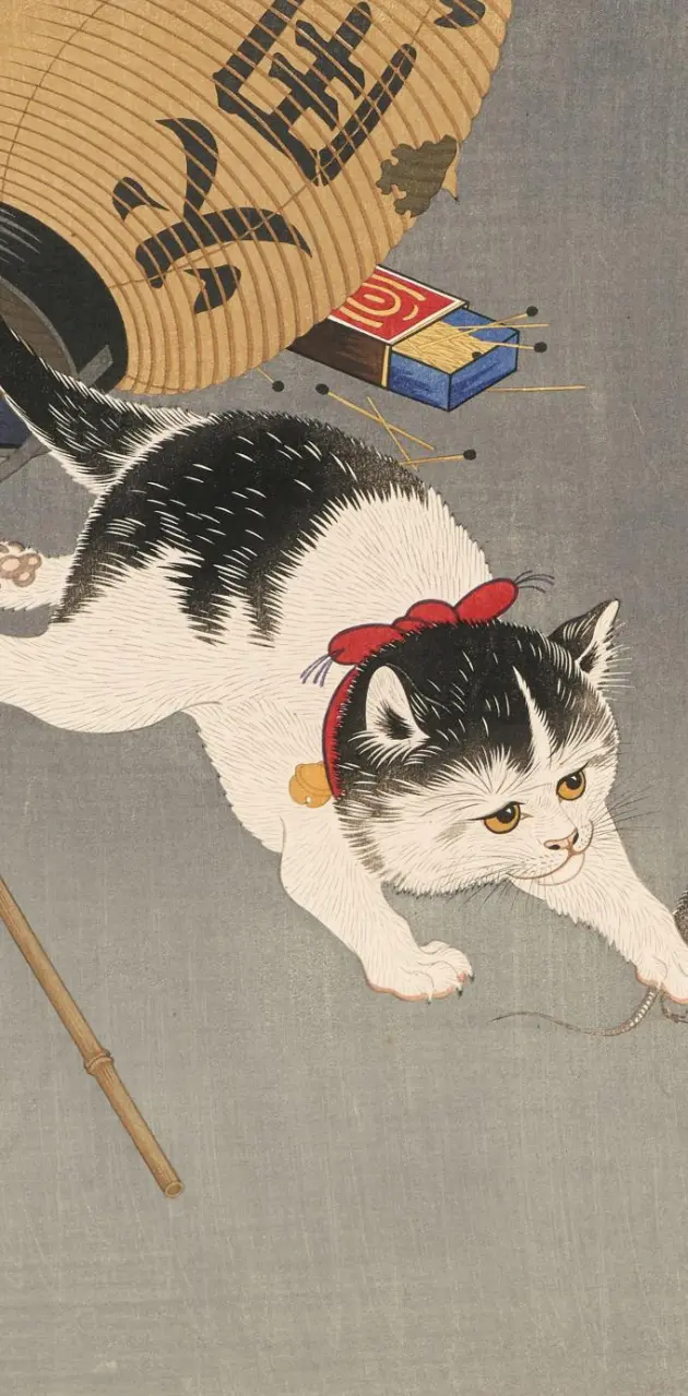 Japanese art Cat