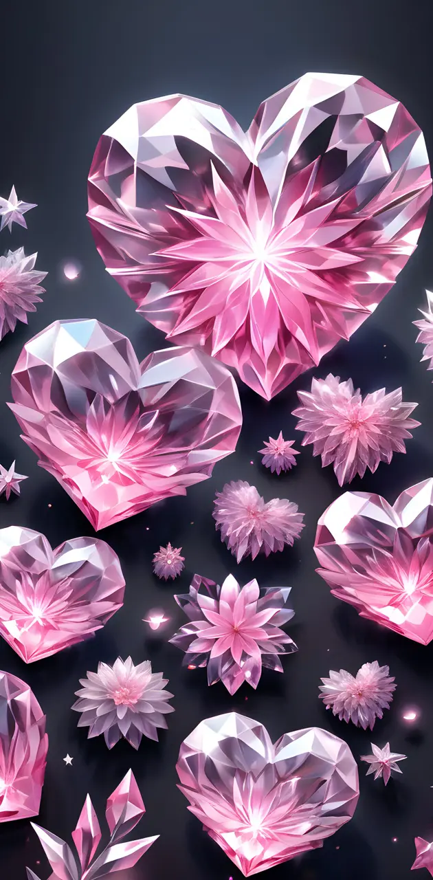 crystal hearts