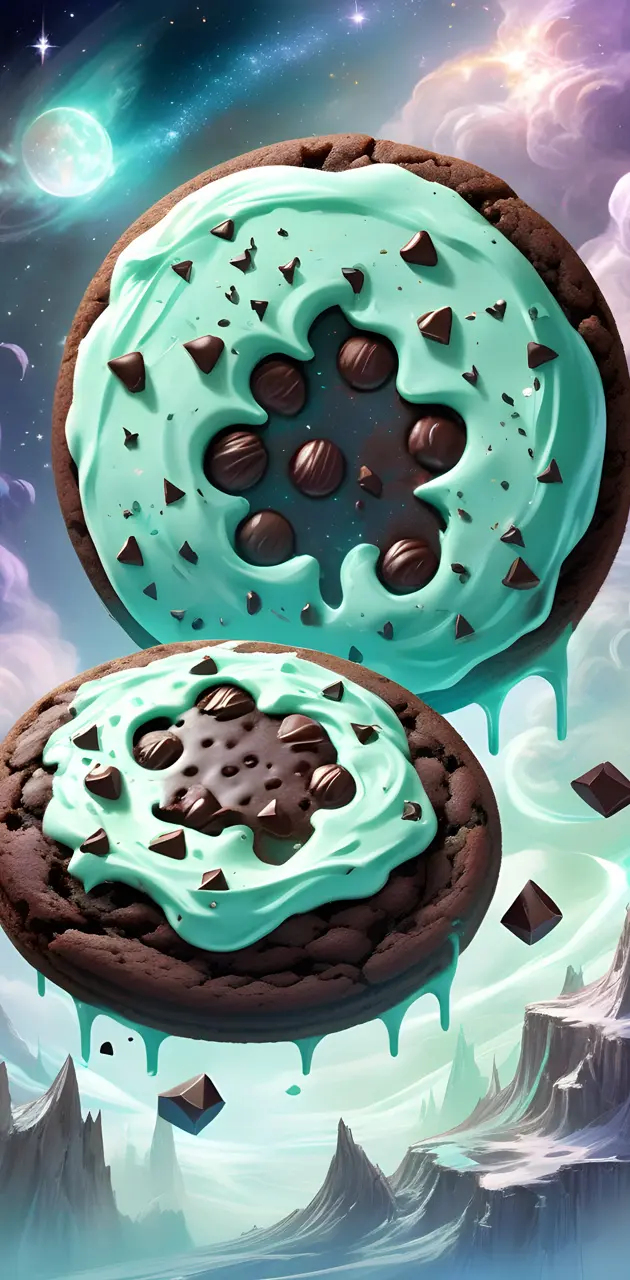 chocolate cookie in the galaxy