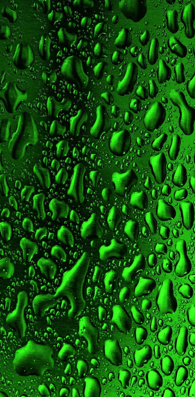 Green Water Droplets