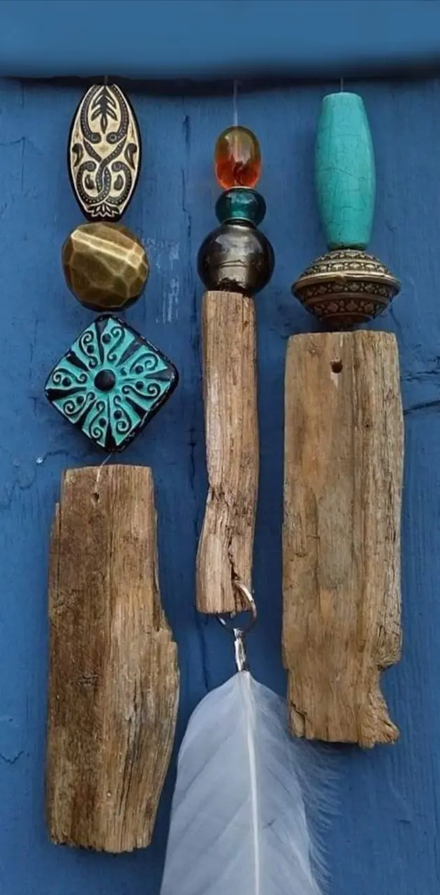 Turquoise and wood