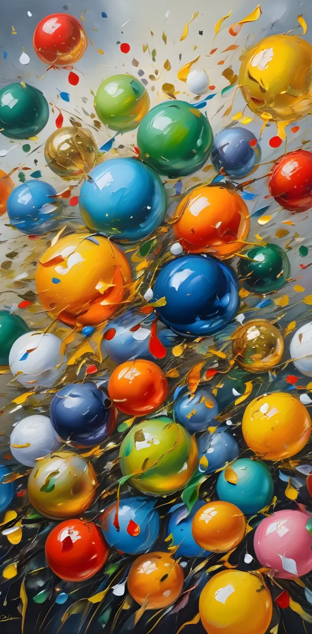 scattered balls