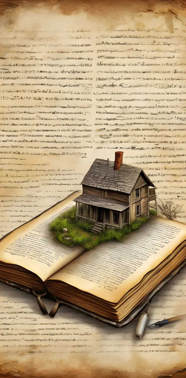 a book with a house on it