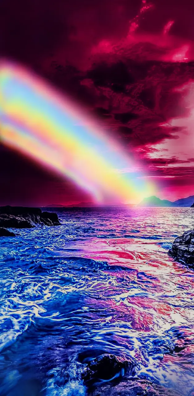 Rainbow ocean