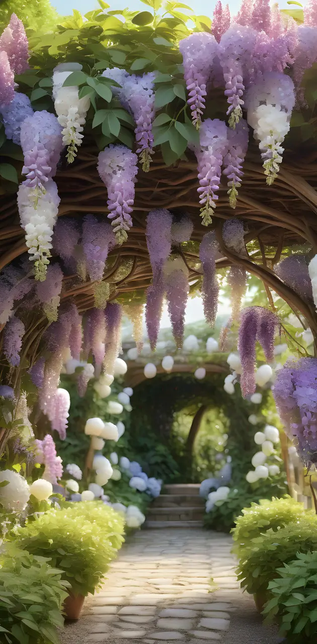 Lavender, Lilac, Wisteria and Hydrangea Garden